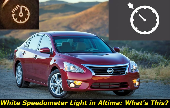 white speedometer light in nissan altima